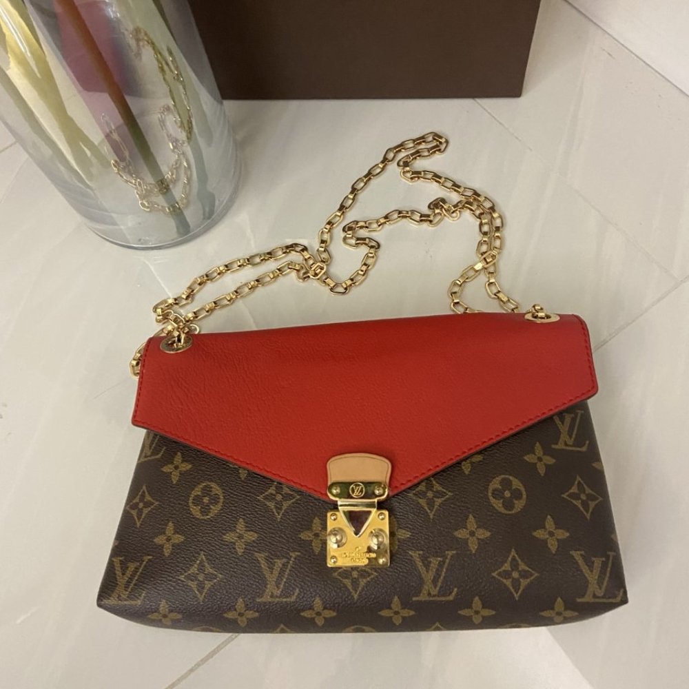 Louis Vuitton Cerise Monogram Canvas Pallas Chain Bag